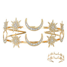 kopfschmuck mit stern und mond, doppeltes stirnband für hochzeit