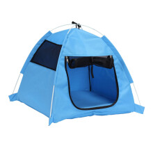 Blaues Outdoor Haustierzelt Aus Langlebigem Material Für Katzen