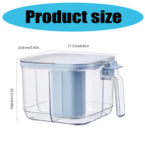 Sealed Multiple hamber Seasoning Jar Space Saving Kitchen-Blue 2