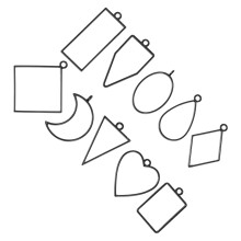 10 stücke geometrische legierungs-anhänger für diy-schmuck