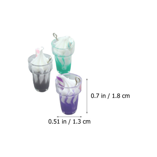 10 eiscreme schlüsselanhänger halskette, farben gemischt 1