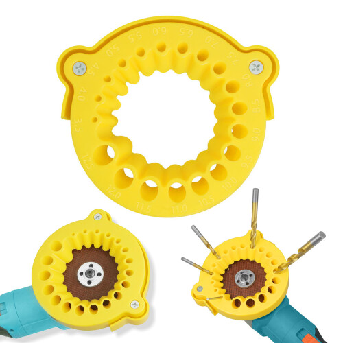 Portable Drill Bit Sharpener Jig For Angled Grinder Fit 3.5mm To 1