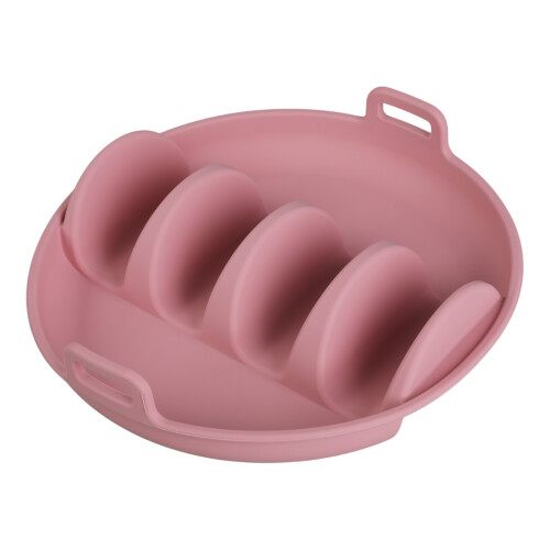 Functional Tacos Shell Rack For Grilling Tailgates Family-Pink