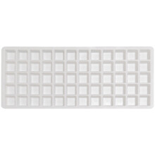 Multipurpose 60 Cell Square Ice Tray Flexible Silicone-White