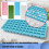Multipurpose 60 Cell Square Ice Tray Flexible Silicone-White 2