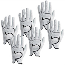 Golf Gloves 6 Pieces Soft Leather Men's Golf Gloves Left Hand Right Hand Size from Small to XXL. Golf Glove (Color : 6 PcLeft Hand, Size : M)