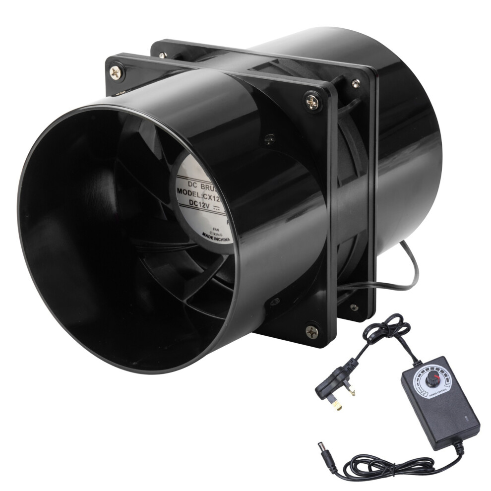Inline Duct Exhaust Fan 12V 12Cm 200Cfm 6000Rpm Blower For 7696000991498