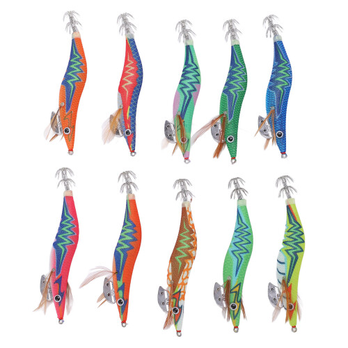 Tintenfisch-Jig-Angelköder mit lebensechten 2