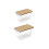 2pcs Multifunctional Stackable Clear Storage Boxes for Efficient Home Kitchen Organization and Space Saving Design L 7
