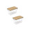 2pcs Multifunctional Stackable Clear Storage Boxes for Efficient Home Kitchen Organization and Space Saving Design L 6