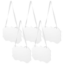 5St Leere Hochzeitsschilder Mit Band Für Stühle