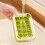 Reusablely Silicone Ice Cubes Trays Leakproofs Lid-Cream white 3