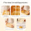 Reusablely Silicone Ice Cubes Trays Leakproofs Lid-Cream white 2