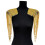 Pair Of Sequins Beads Fringe Shoulder Decorations For Adding Outfits Polyester Materials Easy Application Gold 1