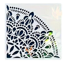 Precisions Cut Creative Painting Border Template Floral Corner Stencil for Wall Murals and Home Decoration Projects D