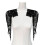 Pair Of Sequins Beads Fringe Shoulder Decorations For Adding Outfits Polyester Materials Easy Application Black 1