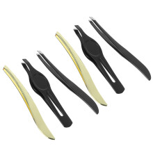1 Set/6 Roestvrijstalen Wenkbrauwclip Make-upgereedschap Zwart