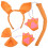 1Ensemble Costume Animal Oreilles Tissu Accessoires Queue 1