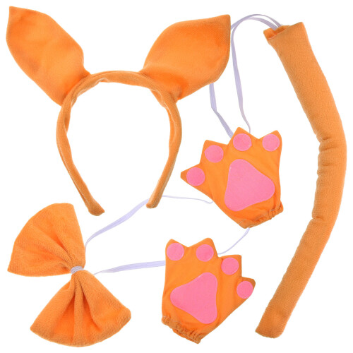 1Ensemble Costume Animal Oreilles Tissu Accessoires Queue