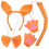 1Ensemble Costume Animal Oreilles Tissu Accessoires Queue 10