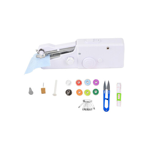 Portable Electric Handheld Sewing Machine Constructed From ABS For Home Projects And Quick Repairs Easy Control suit 1