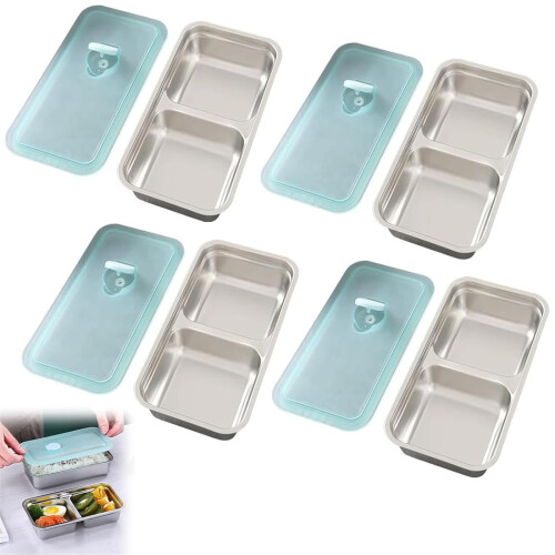Meal Prep Container Stainless Steels Snacks Box Serving-Style B 1