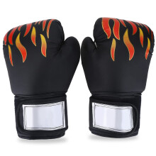 Boxing Gloves, 2 Colours Adult Boxing Fight Muay Thai Punch Bag Gloves Thickened Punch Bag Gloves Exercise Equipment for Adults Kickboxing Black