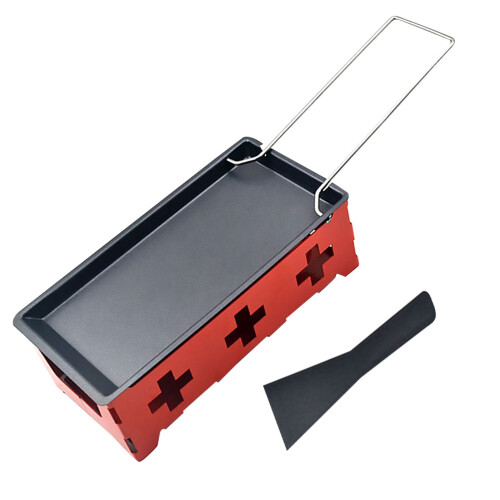 Set Grigliata Antiaderente Con Rosso E Vassoio 1