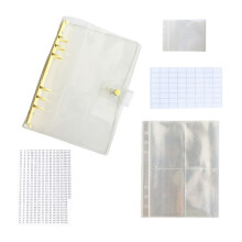 Craft Beads Organiser Binder  Painting Collection Book with Insert Pockets Adhesive Labels For Beads Organization Yellow
