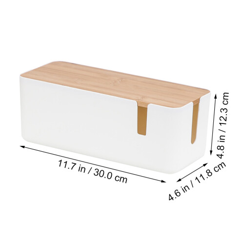 Kabelbinder Organizer Aufbewahrungsbox Mit Bambusdeckel 1