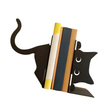 Metalen boekenstandaard Boekenhouders Boekendecors-dikke kat
