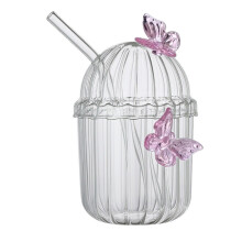 1 Set Glasdosen Mit Deckel Und , Schmetterlingsdesign