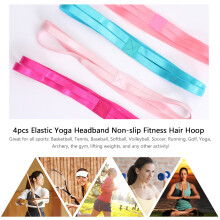4Stk Elastisches Yoga Stirnband Rutschfest Sport Headwrap Farben