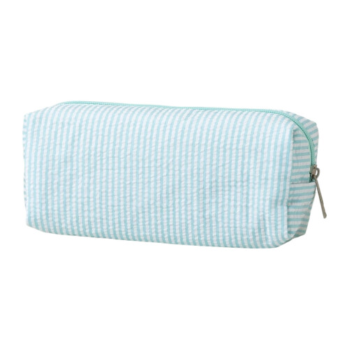 Gestreepte etui, polyester pennenzak,-Meerblauwe strepen