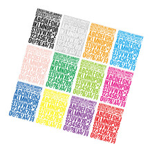 Kleine alfabetsticker voor handwerk Gekleurde alfabetsticker
