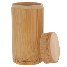 Khaki Bamboo Tea Storage Canister Sealed Jar for Coffee and Tea