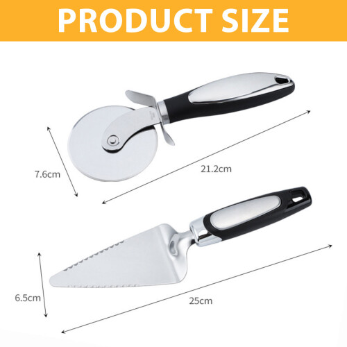 Σύστημα κοπής πίτσας Comfort Grip, κόφτης με τροχούς από ανοξείδωτο ατσάλι υψηλής 1