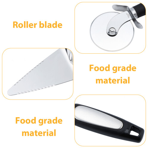 Σύστημα κοπής πίτσας Comfort Grip, κόφτης με τροχούς από ανοξείδωτο ατσάλι υψηλής 2
