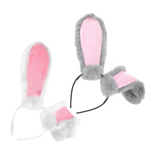2Stück Häschenohr Stirnband Plüsch Kaninchenohr Haarreif Für Kinder