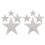 Rhinestone Bumper Sticker Self Adhesive Silver 8 Pcs 8