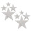 Rhinestone Bumper Sticker Self Adhesive Silver 8 Pcs 6
