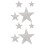 Rhinestone Bumper Sticker Self Adhesive Silver 8 Pcs 2