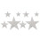 Rhinestone Bumper Sticker Self Adhesive Silver 8 Pcs 10