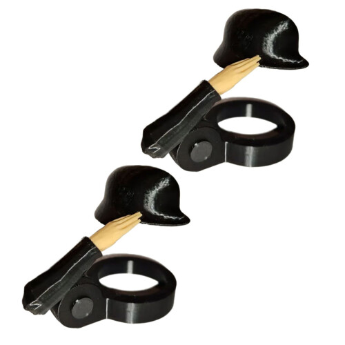 Soldier Salutes Beer Bottle Caps User friendly-2 black