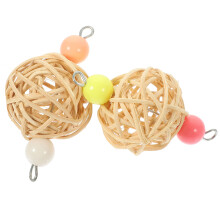 Bird Chew Toy Beige Hout 2 1,4x3 Inch
