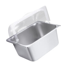 Suqare Shape Food Display Container Stainless Steel Roll-15CM