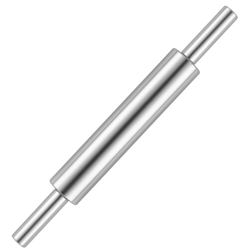 Stainless Steel Rolling Pin with Ergonomic Handle Pizzas-L