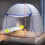 Special U-dörrdesignat popup-myggnätstält, bärbart för resor och camping, högelastisk ståltrådsram stöder andningsbart högdensitetsmaterial 8