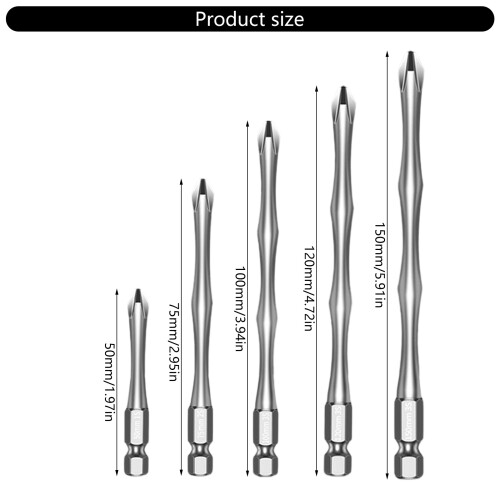 Heavy Duty Electric Screwdriver Drill Bit Parts Designed-120mm 2