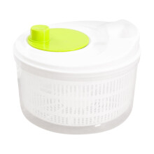 Salad Spinner with Lid Crank Drive 3 Litre Bowl and Strainer for Washing and Drying Salad Vegetables and Fruits